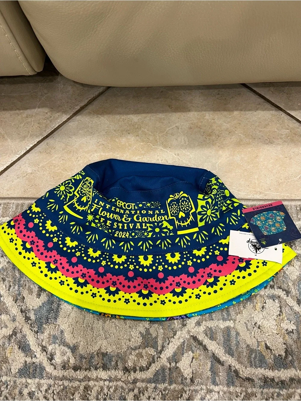 Disney Neon Floral Bucket Hat